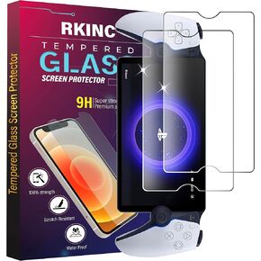 RKINC Screen Protector [2-Pack] for PlayStation 5 Portal Remote Player 8 inch 2023, Tempered Glass Film Screen Protector for PS5, 0.33mm [LifetimeWarranty][Bubble-Free][Anti-Scratch][Anti-Shatter]