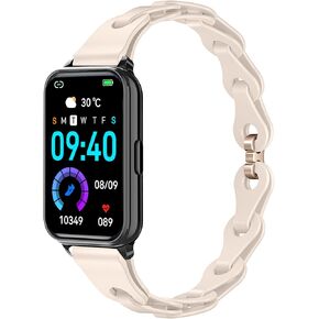 Compatible with Virozis Fitness Tracker Band, Elastic Silicone Hollowed Out Replacement Straps Compatible for Virozis P67 1.57 Inches Fitness Tracker Smart Watch