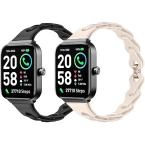 IDW15 Smartwatch Band, Lamshaw 19mm Elastic Silicone Hollowed Out Replacement Straps Compatible for Fitpolo IDW15 1.8" Smart Watch / GAXIWILO, Parsonver, TMHAI, WMK, Quican, VERYFIT, Aeac IDW15 Smartwatch