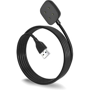 Charger Compatible with Fitbit Sense/Sense 2/Versa 3/Versa 4, USB Charging Cable Cord Dock Stand Replacement for Fitbit Sense/Sense 2/Versa 3/Versa 4 Charger