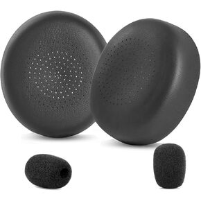 TaiZiChangQin Ear Pads Ear Cushions Compatible with Jabra Evolve2 30 / 30SE / 30MS / 30UC Wired Headphone Protein Leather Earpads