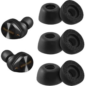 Replacement Foam Ear Tips for Technics EAH-AZ80, AZ60, AZ40, Ultimate Comfort, 3 Pairs (S/M/L)