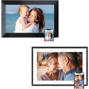 Frameo Digital Picture Frame 2 pack, 10.1inch, 1pc Black Photo Frame Electronic 16GB Memory, 1280*800IPS Touch Screen, 1 pc Classic Black Digital Photo Frame 32GB Memory, 1280*800IPS Touch Screen, Aut