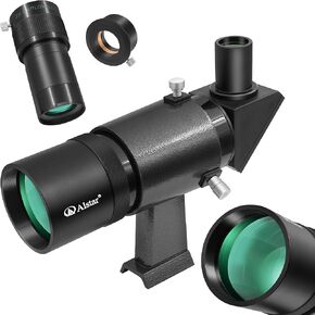 Alstar 9x50 Angled Finder Scope - Bundle with - 2" ED 2X Telescope Barlow Lens