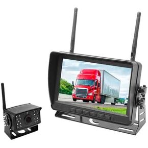 FalconEye Electronics 2nd Generation 200-300Ft Wireless Range Backup Camera for Trucks, Fleets. HD, 7inch LCD (2 Cam System)