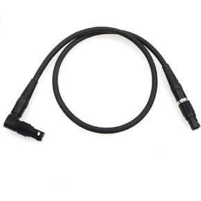 Light Ranger to MDR4 MDR3 Serial Data Power Cable for Preston, 4 Pin Right Angle Rotate to Straight, Black Connector, 60cm