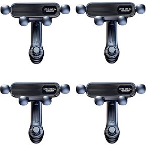 4Pack Cellphone Mount Phone Holder Gravity Foldable, 360 ° Rotating Extension Rod, Fits All Cars Vent, Fits All iPhone & Android Phones, Black