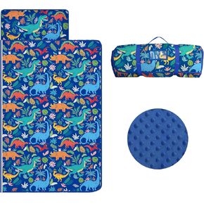 Kids Sleeping Bag Nap Mat with Removable Pillow and Blanket,Extra Thick Large 2 in 1 Slumber Bags for Boys Girls,Toddler Nap Mat for Preschool Daycare Travel Camping