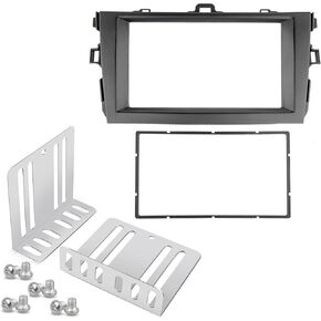 NuIth Double DIN Radio Dash Kits for Toyota Corolla 2009-2013 + Universal Fit Metal Radio/DVD Player/Fitting Cage Mounting Bracket