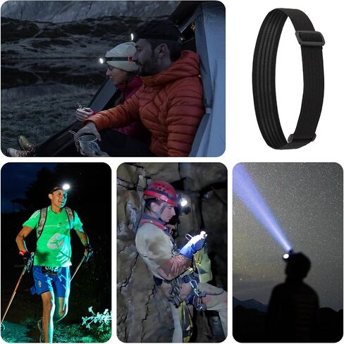 Elastic Headlamp Strap Replacement Headband,4 Layers of Non-Slip Silicone Strips,for Most Black Diamond Petzl Energizer Pelican Fenix Headlamps 1"Width Comfortable Band (Classic, 1) in Saudi Arabia