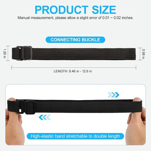 Elastic Headlamp Strap Replacement Headband,4 Layers of Non-Slip Silicone Strips,for Most Black Diamond Petzl Energizer Pelican Fenix Headlamps 1"Width Comfortable Band (Classic, 1) in Saudi Arabia