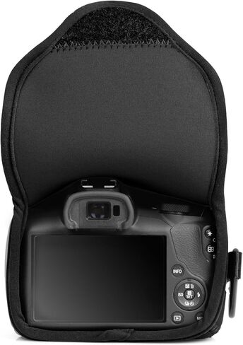 MegaGear Neoprene Camera Case for Canon EOS R100 (18-45mm)- Stylish and Protective Digital Photography Bag - Black in Saudi Arabia