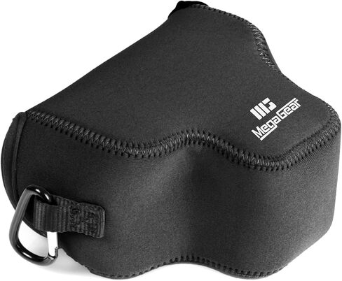 MegaGear Neoprene Camera Case for Canon EOS R100 (18-45mm)- Stylish and Protective Digital Photography Bag - Black in Saudi Arabia