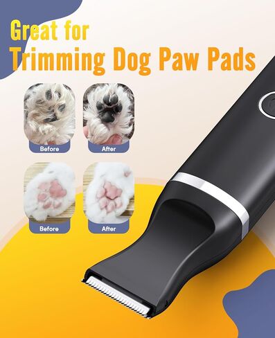 oneisall Dog Paw Trimmer,Corldless Paw Trimmer for Dogs with Double Blades,Quiet 2 Speed Small Dog Grooming Clippers for Paws, Eyes, Ears, Face, Rump (White) in Saudi Arabia