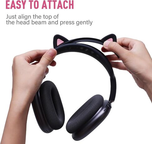 Headband Cover for AirPods Max, Cute cat Ears Design Soft Silicone Headphone Headband Protectors/Comfort Cushion/Top Pad Protector Sleeve Compatible with Apple AirPods Max,Provided by LTGEM (White) in Saudi Arabia
