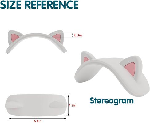 Headband Cover for AirPods Max, Cute cat Ears Design Soft Silicone Headphone Headband Protectors/Comfort Cushion/Top Pad Protector Sleeve Compatible with Apple AirPods Max,Provided by LTGEM (White) in Saudi Arabia