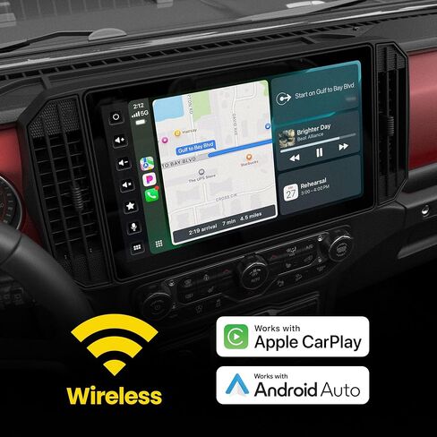 Stinger HORIZON10 10.1" Jeep Wrangler JL (2018-23)/Gladiator JT (2020-23) Stereo 1280x800 HD IP65 Touchscreen Radio, Wireless Apple CarPlay/Android Auto, Bluetooth, HDMI, Off-Road Mode, Vehicle Info in Saudi Arabia
