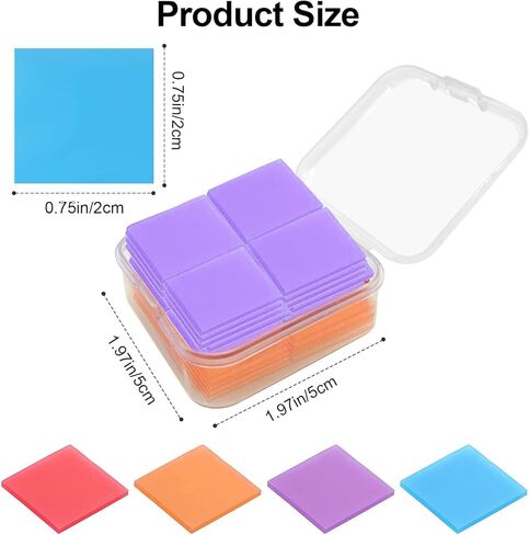 80pcs Diamond Painting Glue Clay, Colorful Painting Clay Wax Embroidery Cross-Stitch Painting Set Tool DIY Diamond Wax Tool for Embroidery Accessories,2 x 2cm(4 Colors) (Multicoloured) in Kuwait