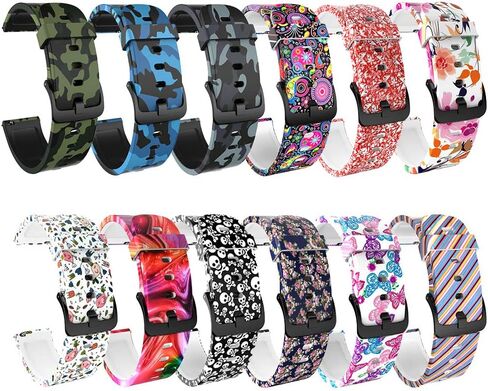 FitTurn 3-PACK Bands Compatible with Rinsmola 2021 Smart Watch Bands Silicone Soft Quick Release Wristband Replacement Straps for Rinsmola SmartWatch Band Accessories Women Men (Camouflage tricolor) in Saudi Arabia