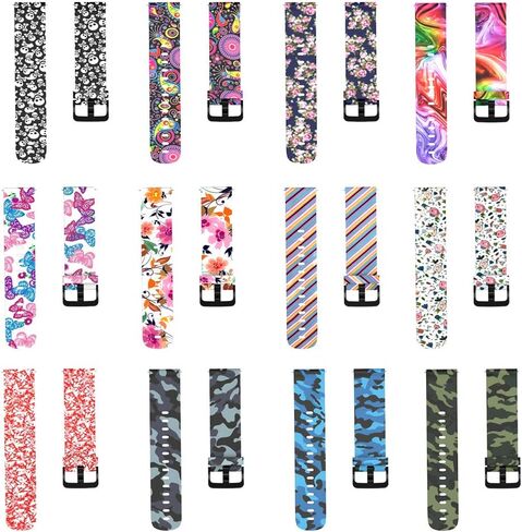 FitTurn 3-PACK Bands Compatible with Rinsmola 2021 Smart Watch Bands Silicone Soft Quick Release Wristband Replacement Straps for Rinsmola SmartWatch Band Accessories Women Men (Camouflage tricolor) in Saudi Arabia