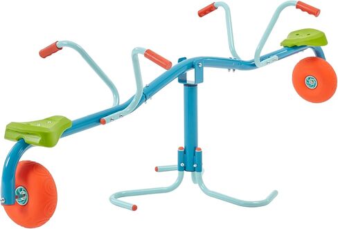 TP Activity Spiro Hop Bouncer Teeter Totter - Teeter Totter Playset That Spins 360° - Holds up to 75 lbs per Seat, Green/Lime (TP749) in Saudi Arabia