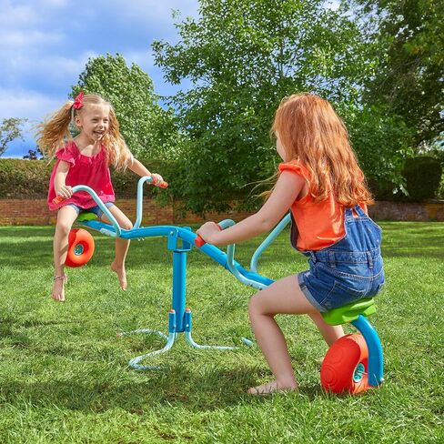TP Activity Spiro Hop Bouncer Teeter Totter - Teeter Totter Playset That Spins 360° - Holds up to 75 lbs per Seat, Green/Lime (TP749) in Saudi Arabia