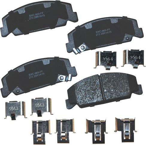 Bendix SBC924 Premium Brake Pad Set for Hyundai Elantra 2010-2007,Sonata 2010-2003,Tiburon 2008-2003,Tucson 2009-2005, Kia Magentis 2010-2003,Optima 2010-2003,Soul 2013-2010,Sportage 2010-2005-(REAR) in Saudi Arabia