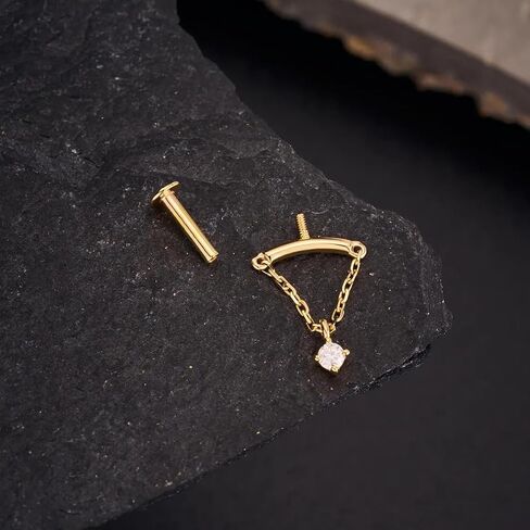 Gold Helix Earrings for Women Flat Back Earrings Hidden Helix Earring Dangle Pearl Drop Tassel Chain Earring 2Pcs Cartilage Studs Silver Flower Marquise CZ Sparkling Earrings Jewelry Gift in Saudi Arabia