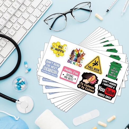 YAZMEEN 80 Pcs Funny Face Organ Nurse Stickers 2'' Nurse Accessories Gifts Decals for Dentisit Lung Respiratory Therapist Nurse Doctor Medical Staff Appreciation Gifts Decals for Laptop Window Wall in Saudi Arabia