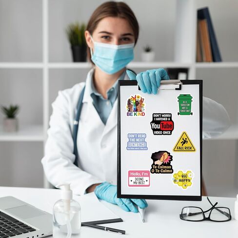 YAZMEEN 80 Pcs Funny Face Organ Nurse Stickers 2'' Nurse Accessories Gifts Decals for Dentisit Lung Respiratory Therapist Nurse Doctor Medical Staff Appreciation Gifts Decals for Laptop Window Wall in Saudi Arabia