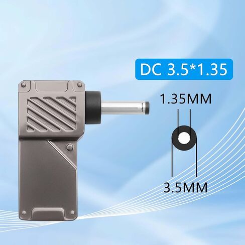 Gintooyun 2PCS USB C إلى TIP TIP شحن محول المحول 100W 5A نوع الكمبيوتر المحمول C المدخلات الإناث إلى الزاوية اليمنى محول قابس مستطيل زاوية النحافة لـ E440 E450 E560 E560 T430 T440 T440S (مقبس مربع) in Kuwait