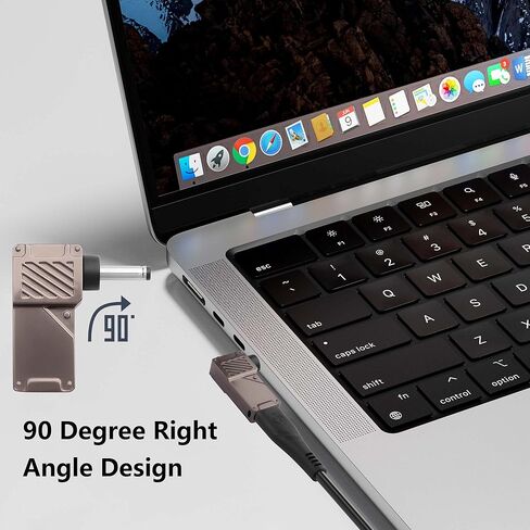 Gintooyun 2PCS USB C إلى TIP TIP شحن محول المحول 100W 5A نوع الكمبيوتر المحمول C المدخلات الإناث إلى الزاوية اليمنى محول قابس مستطيل زاوية النحافة لـ E440 E450 E560 E560 T430 T440 T440S (مقبس مربع) in Kuwait