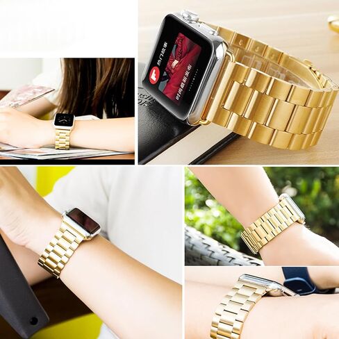 Smart Watch Bands for Apple Watch Strap 38mm 40mm 41mm 42mm 44mm 45mm 46mm 49mm, Stainless Wristband for iWatch Series 10 9 8 7 6 5 4 3 Ultra SE 2 1 in Saudi Arabia