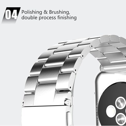 Smart Watch Bands for Apple Watch Strap 38mm 40mm 41mm 42mm 44mm 45mm 46mm 49mm, Stainless Wristband for iWatch Series 10 9 8 7 6 5 4 3 Ultra SE 2 1 in Saudi Arabia