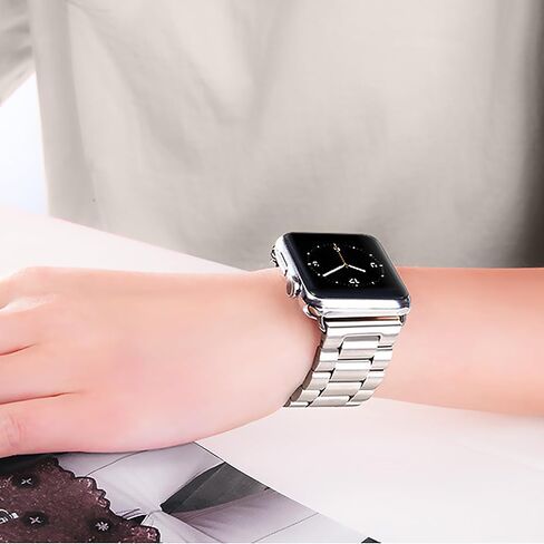 Smart Watch Bands for Apple Watch Strap 38mm 40mm 41mm 42mm 44mm 45mm 46mm 49mm, Stainless Wristband for iWatch Series 10 9 8 7 6 5 4 3 Ultra SE 2 1 in Saudi Arabia