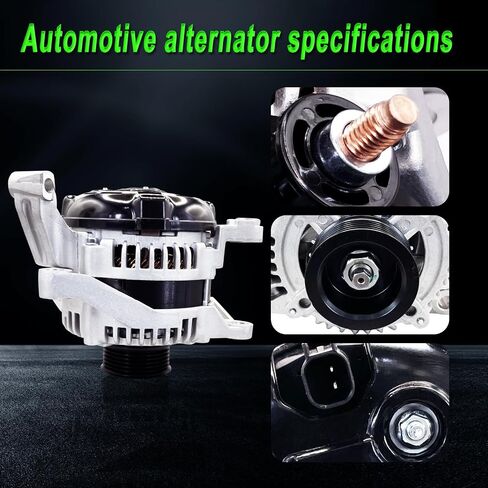 Alternator Compatible with 2011-2014 200 Avenger 2011-2016 Town Country Journey Grand Caravan 2012-2015 C/V 3.6L V6 Replace for: 4210000770 4801624AD AL6482N 7B0-998-015-A in Kuwait