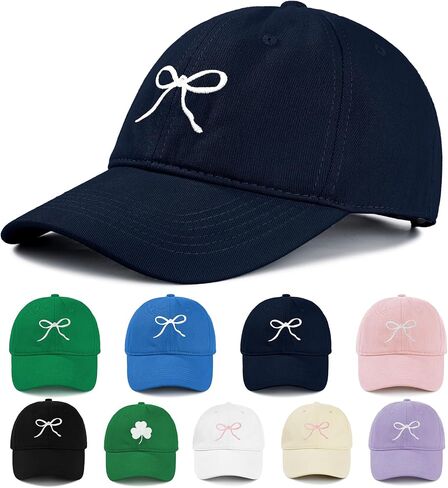Zando Bow Baseball Cap for Women Men Girls Dad Trendy Adjustable Trucker Hat Cute Y2k Travel Golf Sprts Sun Hats Accessories in Saudi Arabia