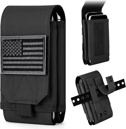bvya Large Tactical Molle Dual Phone Holster Pouch Belt Carrying Double Case Cover for iPhone 16 Pro Max/16 Pro/16/15 Pro Max/15 Pro/15/14 Pro Max/14 Pro/14/13 Pro Max/13 Pro/13 in Saudi Arabia