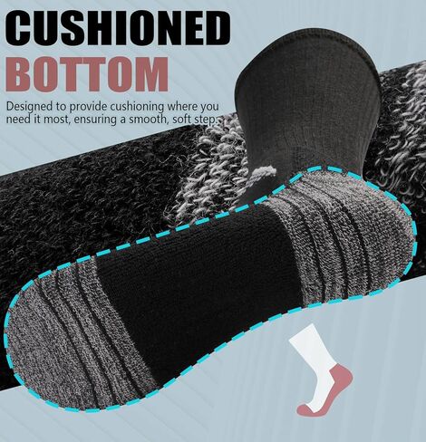 جوارب عمل طاقم العمل المذكورة للرجال ، رطوبة فتيل جوارب الحذاء الجوارب الرياضية لعجلات رياضية للمشي لمسافات طويلة تعمل in Kuwait