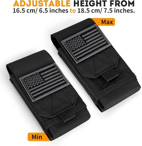 bvya Large Tactical Molle Dual Phone Holster Pouch Belt Carrying Double Case Cover for iPhone 16 Pro Max/16 Pro/16/15 Pro Max/15 Pro/15/14 Pro Max/14 Pro/14/13 Pro Max/13 Pro/13 in Saudi Arabia