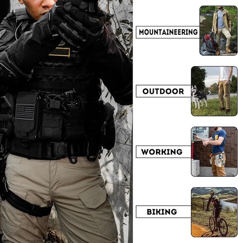 bvya Large Tactical Molle Dual Phone Holster Pouch Belt Carrying Double Case Cover for iPhone 16 Pro Max/16 Pro/16/15 Pro Max/15 Pro/15/14 Pro Max/14 Pro/14/13 Pro Max/13 Pro/13 in Saudi Arabia