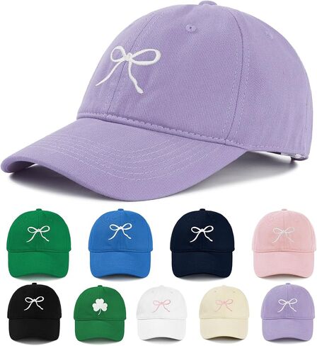 Zando Bow Baseball Cap for Women Men Girls Dad Trendy Adjustable Trucker Hat Cute Y2k Travel Golf Sprts Sun Hats Accessories in Saudi Arabia