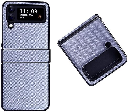 بالنسبة إلى Samsung Z Flip 4 5G CASE CARBAL DESIVE DESIVE COVERTBOAND SAMSUNG GALAXY Z Flip4 Shell (Brown) in Kuwait