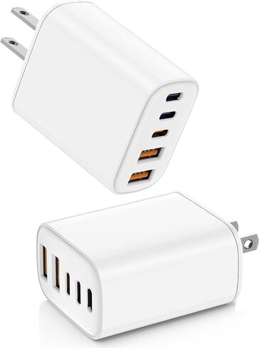 كتلة شاحن سريع iPhone USB C، 2 حزمة 20 وات USB C قابس شحن جداري، صندوق مكعب مكعبات محول الطاقة من النوع C PD لهاتف Apple iPhone 16/15 Pro Max/15 Pro/14 Pro Max/14 Pro/13/12 Mini/11/XS /XR، آيباد برو in Kuwait