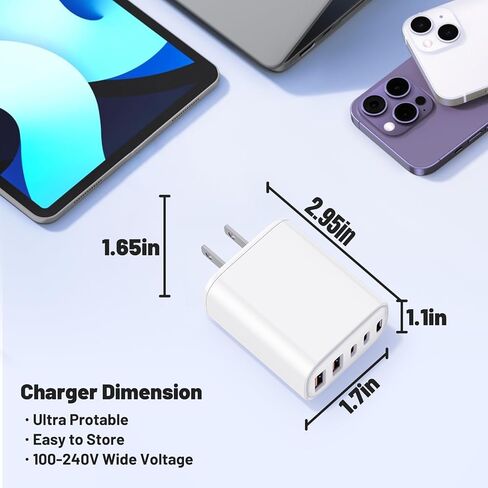 كتلة شاحن سريع iPhone USB C، 2 حزمة 20 وات USB C قابس شحن جداري، صندوق مكعب مكعبات محول الطاقة من النوع C PD لهاتف Apple iPhone 16/15 Pro Max/15 Pro/14 Pro Max/14 Pro/13/12 Mini/11/XS /XR، آيباد برو in Kuwait