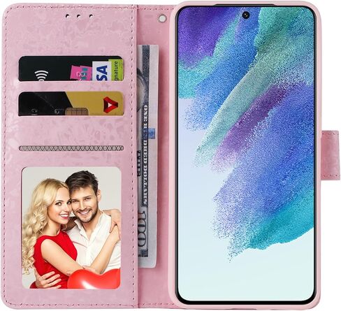 حقيبة محفظة UEEBAI لـ Samsung Galaxy A13 5G/A04S ، PU Phone Case Kickstand RFID Forcing Case مع فتحات بطاقة معصم الإغاثة من النمط المحفور بالورقة المغناطيسية - Daisy الأصفر Daisy in Saudi Arabia