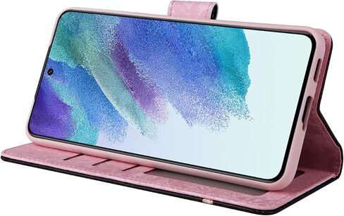 حقيبة محفظة UEEBAI لـ Samsung Galaxy A13 5G/A04S ، PU Phone Case Kickstand RFID Forcing Case مع فتحات بطاقة معصم الإغاثة من النمط المحفور بالورقة المغناطيسية - Daisy الأصفر Daisy in Saudi Arabia