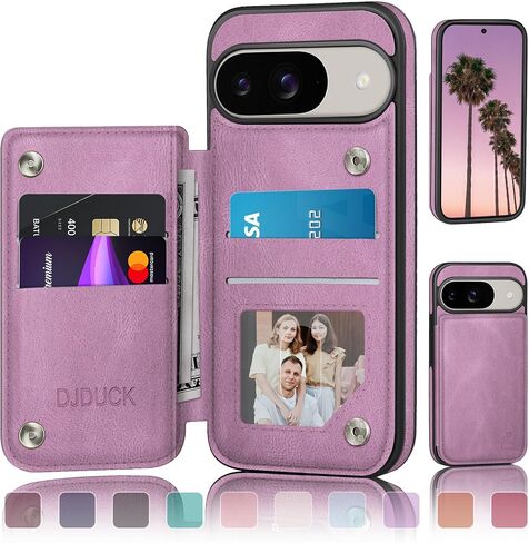 تم تصميمه لـ Google Pixel 9 5G/Pixel 9 Pro Case Wallet مع حامل البطاقة ، [غطاء المشبك المغناطيسي] in Kuwait
