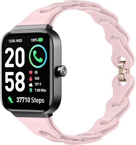 IDW15 Smartwatch Band, Lamshaw 19mm Elastic Silicone Hollowed Out Replacement Straps Compatible for Fitpolo IDW15 1.8" Smart Watch / GAXIWILO, Parsonver, TMHAI, WMK, Quican, VERYFIT, Aeac IDW15 Smartwatch in Kuwait