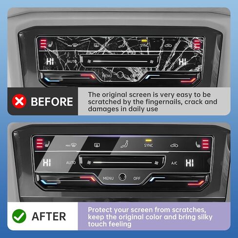 LUWU Screen Protector Compatible with 2023 2024 2025 Atlas Tiguan Taos Accessories 2024 2025 Taos Atlas Tiguan Screen Protector 2025 VW Taos Atlas Nano Climate Touchscreen 2PCS in Saudi Arabia
